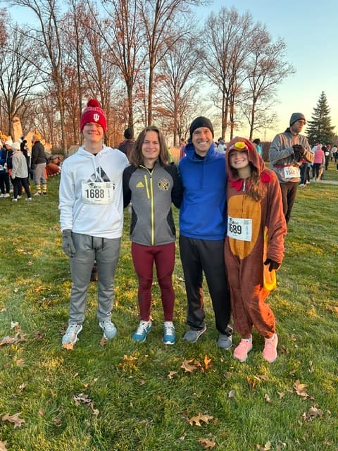 The Wright family at the Gobblers Jog turkey trot.