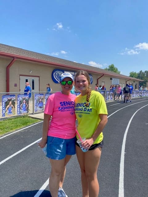 Charron and Morgan at HSE Senior Signing Day.